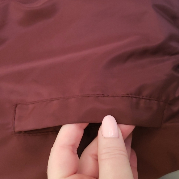 Women's New Look Burgandy Bomber Jacket - Size 1X - Picture 3 of 12